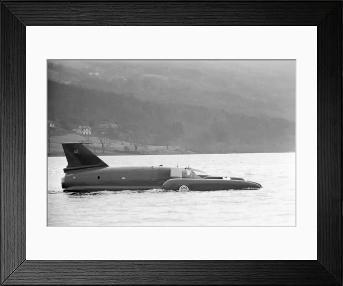 Framed Print : Donald Campbell & Bluebird K7 at Coniston Water, Friday 4th November 1966 Framed Print : Donald Campbell & Bluebird K7 at Coniston Water, Friday 4th November 1966