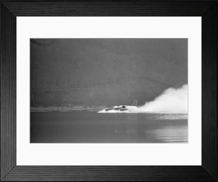 Framed Print : Donald Campbell & Bluebird K7 at Coniston Water, Friday 4th November 1966