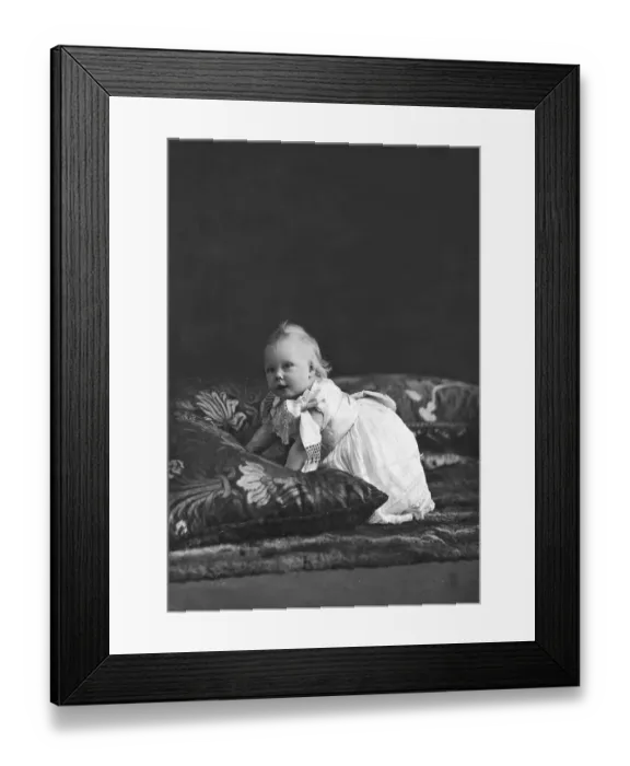 Framed Print : Portrait of the then Prince of Wales and later King Edward VIII, as a baby in 1894