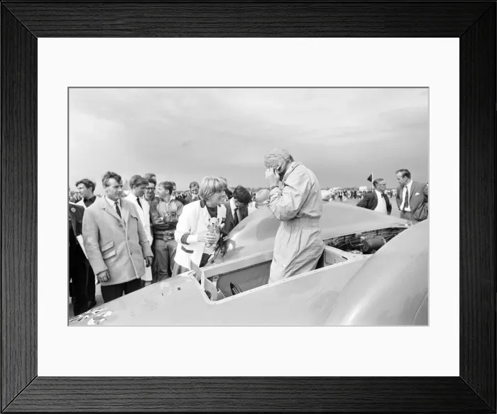 Framed Print : Proteus Bluebird, the car in which Donald Campbell broke the World Automobile Speed