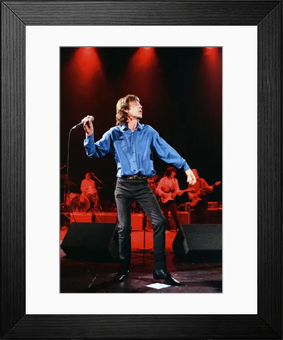 Framed Print : As part of Englands National Music Day, Mick Jagger performs at the Celebration of