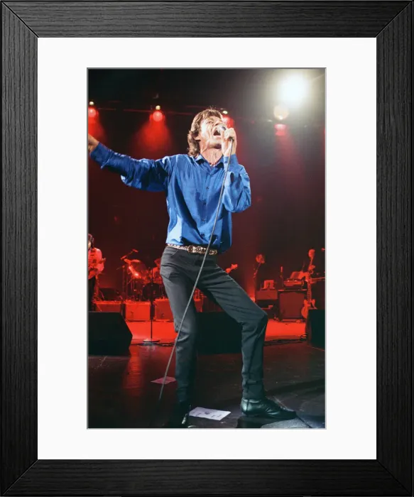 Framed Print : As part of Englands National Music Day, Mick Jagger performs at the Celebration of