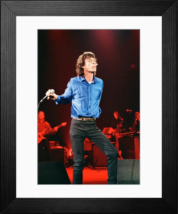 Framed Print : As part of Englands National Music Day, Mick Jagger performs at the Celebration of