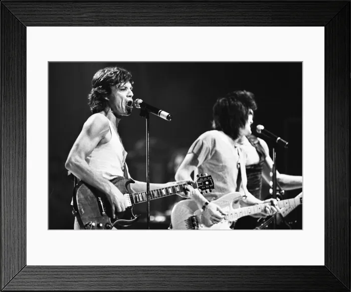 Framed Print : The Rolling Stones in concert at the Capital Theatre Aberdeen