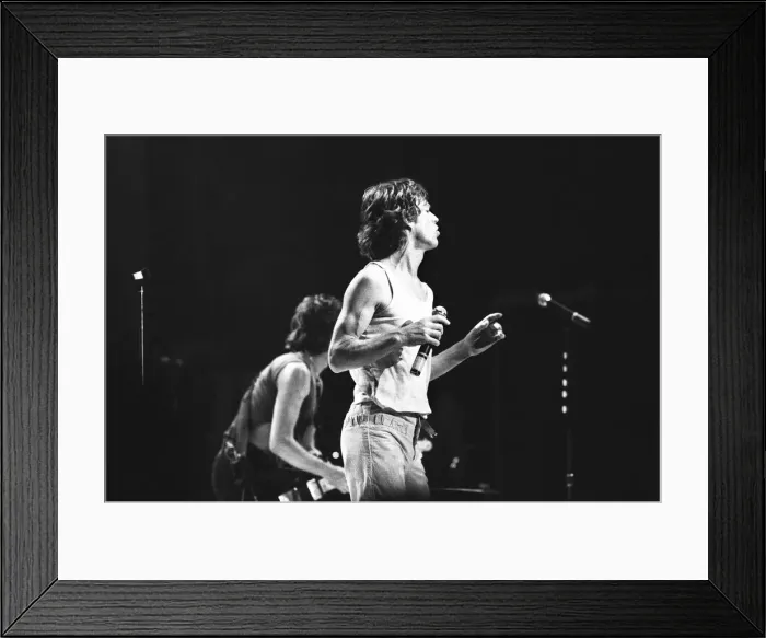 Framed Print : The Rolling Stones in concert at the Capital Theatre Aberdeen. 26th May 1982