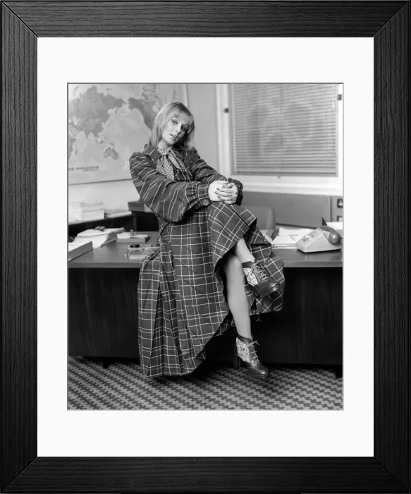 Framed Print : Miss World, Belinda Green during a fashion shoot for the Evening Chronicle on a visit to