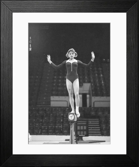 Framed Print : Olga Korbut training ahead of the Daily Mirror Sponsored Gymnastics World Cup Framed Print : Olga Korbut training ahead of the Daily Mirror Sponsored Gymnastics World Cup