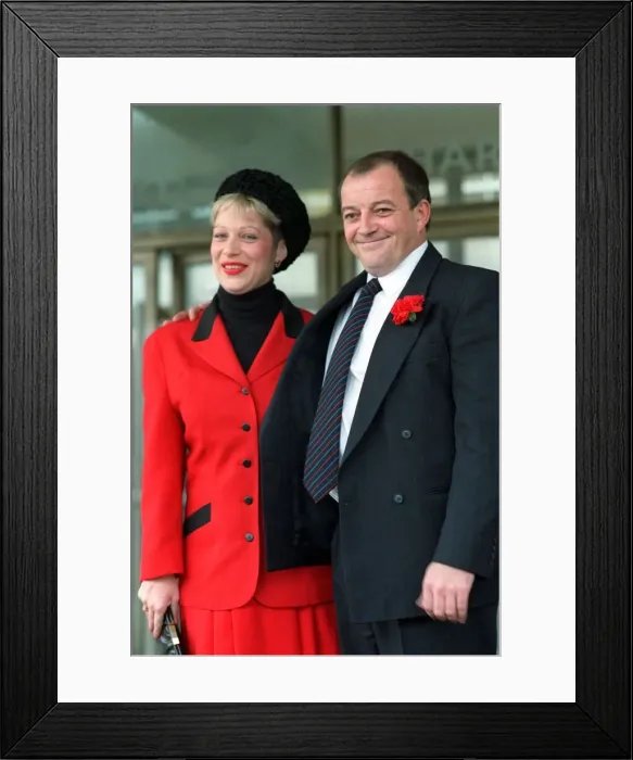 Framed Print : Tim Healy actor weds actress Denise Welch Framed Print : Tim Healy actor weds actress Denise Welch