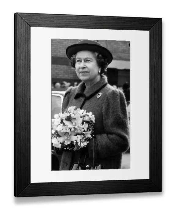 Framed Print : The Queen visits Bolton, Greater Manchester, 1st December 1988