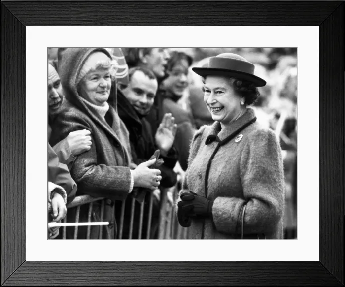 Framed Print : The Queen visits Bolton, Greater Manchester, 1st December 1988