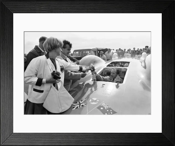 Framed Print : Proteus Bluebird, the car in which Donald Campbell broke the World Automobile Speed Framed Print : Proteus Bluebird, the car in which Donald Campbell broke the World Automobile Speed