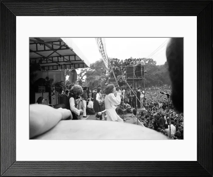 Framed Print : Rolling Stones performing at Hyde Park. 5th July 1969 Framed Print : Rolling Stones performing at Hyde Park. 5th July 1969