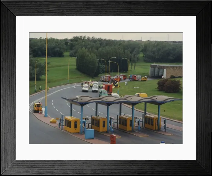Framed Print : The Tyne Tunnel, runs under the River Tyne from Howdon in North Tyneside to Jarrow in Framed Print : The Tyne Tunnel, runs under the River Tyne from Howdon in North Tyneside to Jarrow in