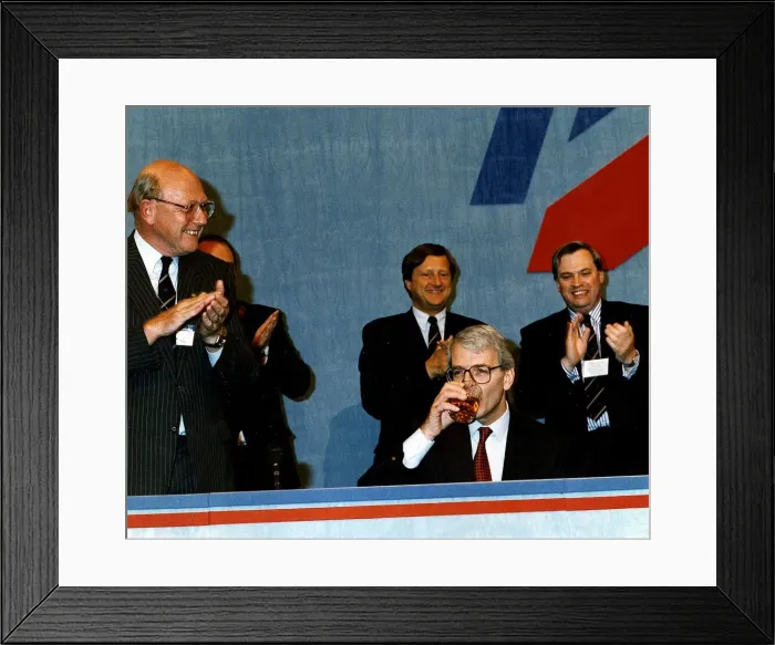 Framed Print : John Major Prime Minister drinking glass of whisky at Scottish Conservative Party Framed Print : John Major Prime Minister drinking glass of whisky at Scottish Conservative Party