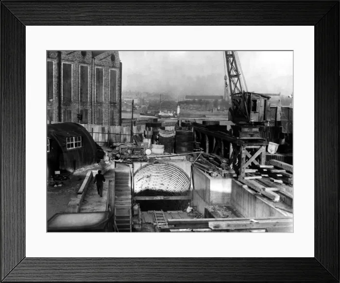 Framed Print : The Tyne Tunnel, runs under the River Tyne from Howdon in North Tyneside to Jarrow in