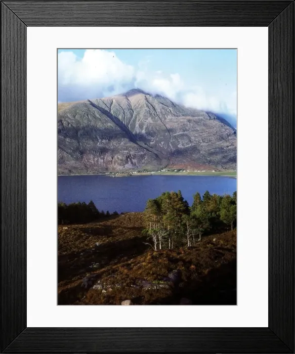 Framed Print : Liathach Mountain March 1999 At the bottom is Torridon Primary School Upper Loch