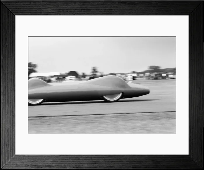 Framed Print : Proteus Bluebird, the car in which Donald Campbell broke the World Automobile Speed