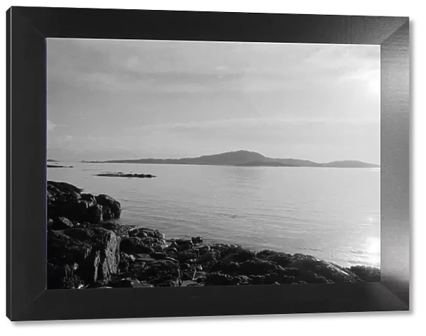 View looking out from Eriskay, Island in the Outer Hebrides. 5th february 1988