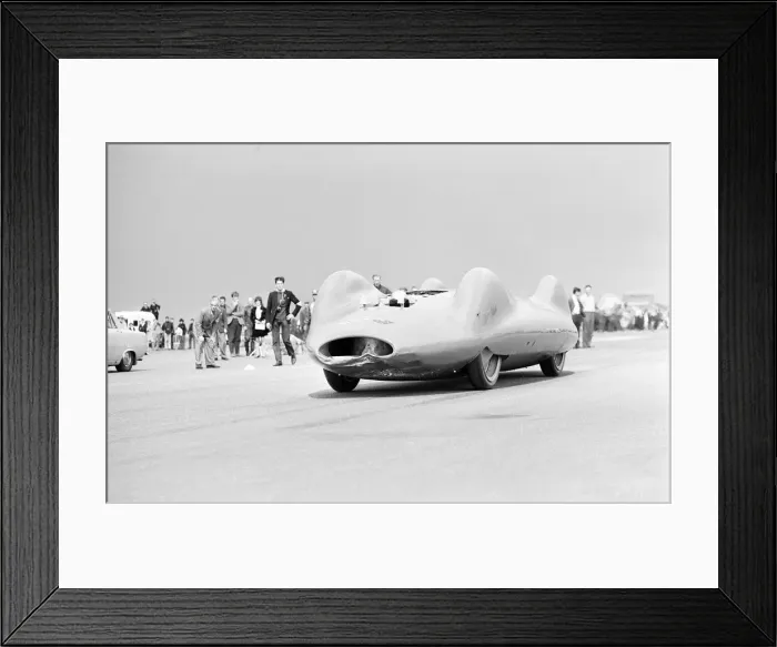 Framed Print : Proteus Bluebird, the car in which Donald Campbell broke the World Automobile Speed Framed Print : Proteus Bluebird, the car in which Donald Campbell broke the World Automobile Speed