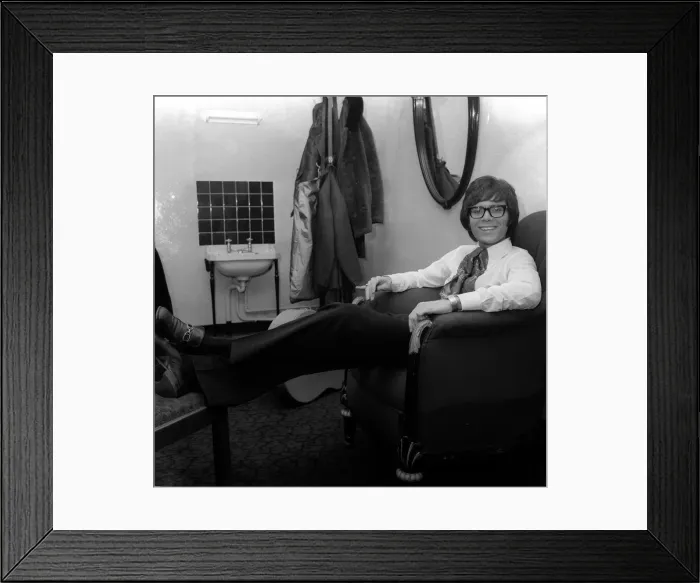 Framed Print : Cliff Richard relaxing in his dressing room on Wednesday, November 11 Framed Print : Cliff Richard relaxing in his dressing room on Wednesday, November 11