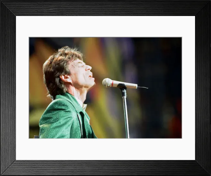Framed Print : The Rolling Stones performing at Wembley Stadium, London, England. 4th July 1990 Framed Print : The Rolling Stones performing at Wembley Stadium, London, England. 4th July 1990