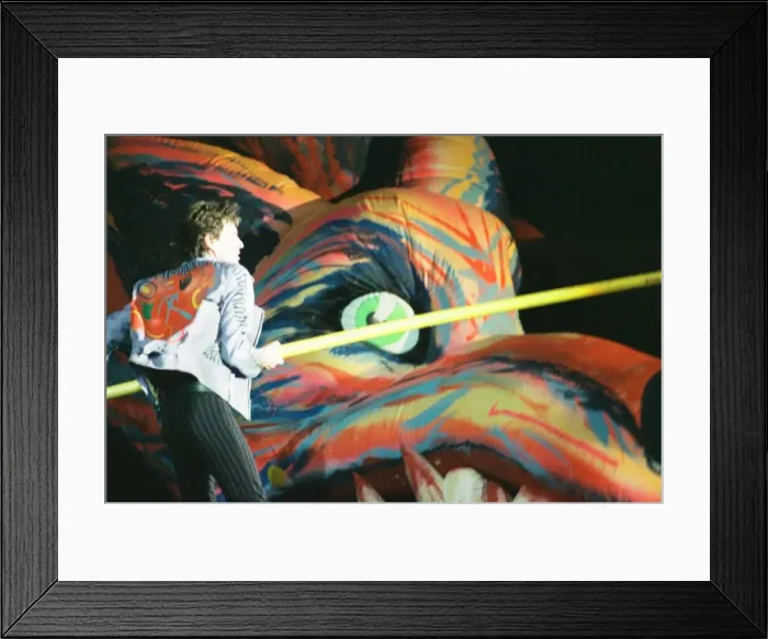 Framed Print : The Rolling Stones performing at Wembley Stadium, London, England. 4th July 1990 Framed Print : The Rolling Stones performing at Wembley Stadium, London, England. 4th July 1990