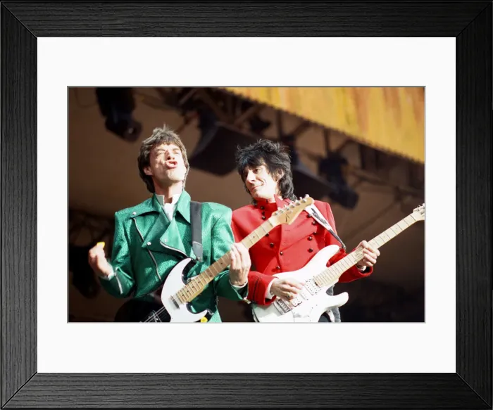 Framed Print : The Rolling Stones performing at Wembley Stadium, London, England. 4th July 1990 Framed Print : The Rolling Stones performing at Wembley Stadium, London, England. 4th July 1990