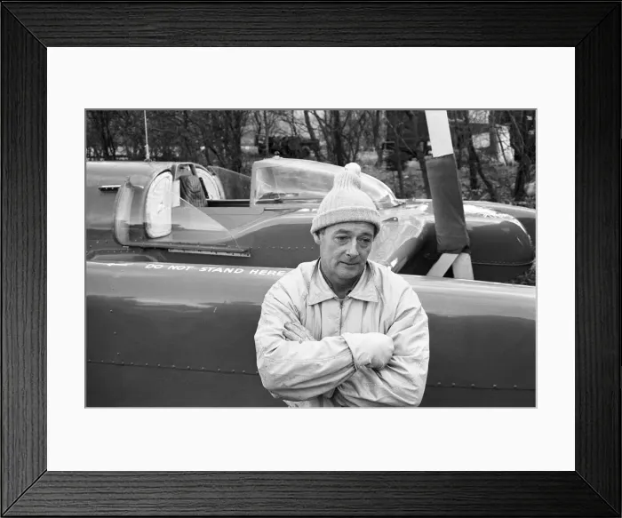 Framed Print : Donald Campbell & Bluebird K7 at Coniston Water, Friday 4th November 1966