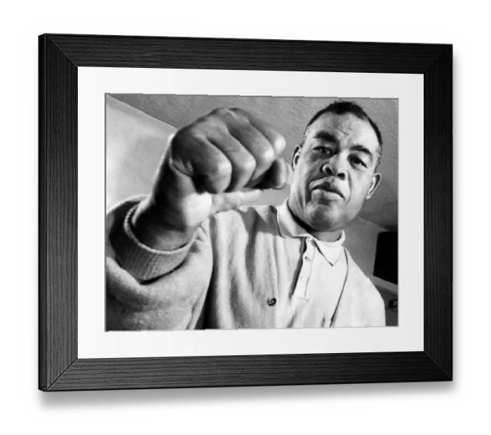 Framed Print : Former World Heavyweight Boxing Champion, Joe Louis, known as the Brown Bomber