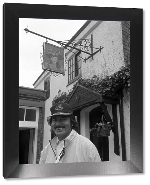 Engelbert Humperdink outside his own pub at his home near Leicester