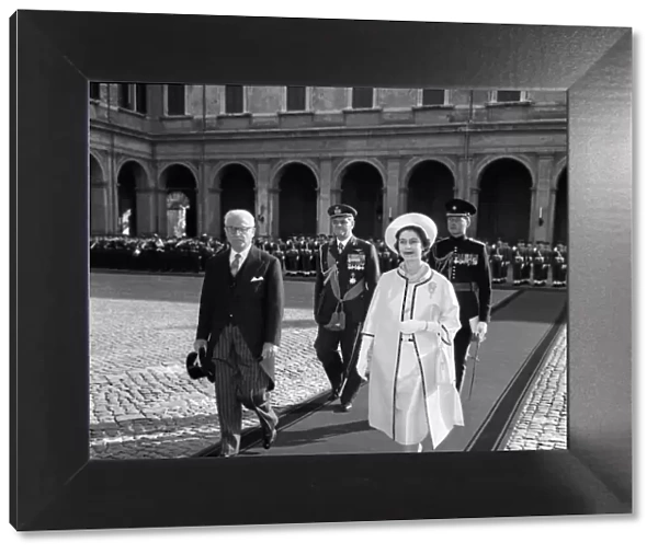 Her Majesty Queen Elizabeth II pictured during her visit to Italy from 2nd to 5th May