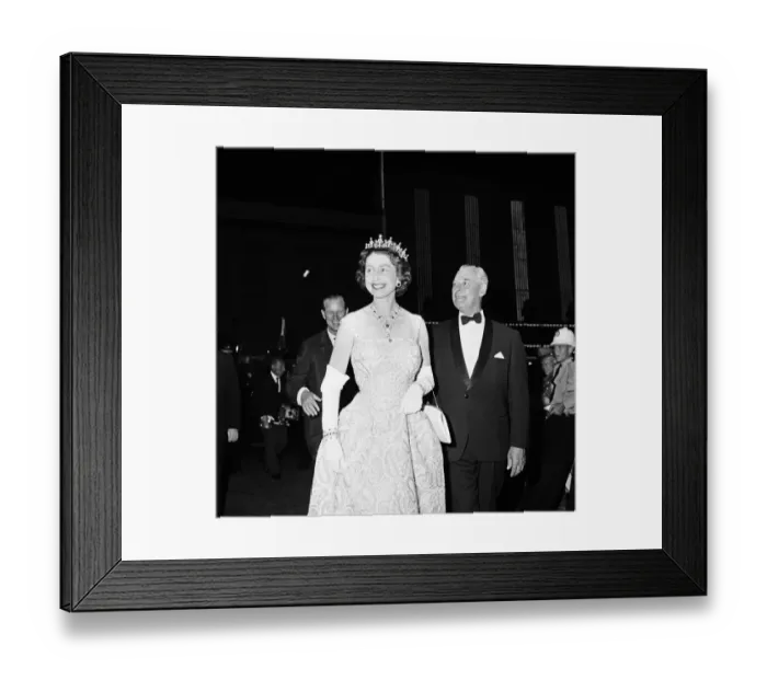 Framed Print : Queen Elizabeth II during her royal visit to New Zealand. 6th February 1963