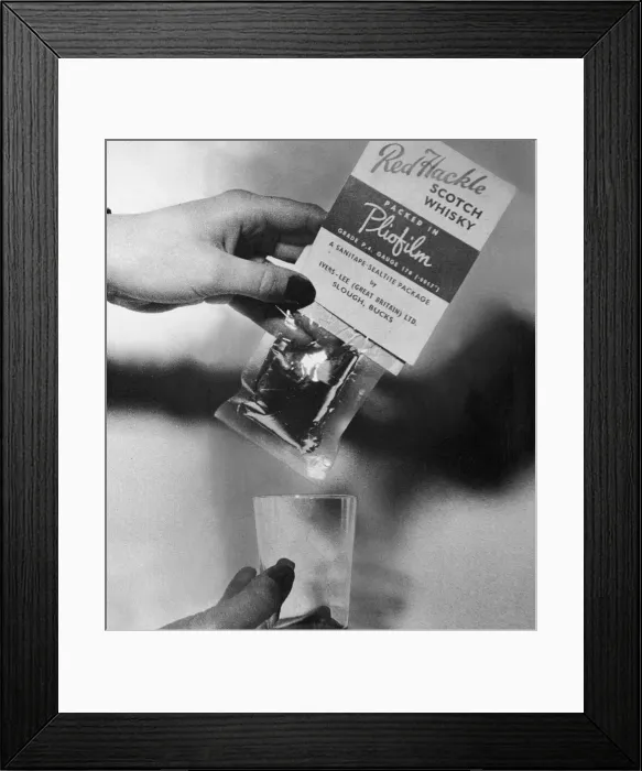 Framed Print : The new packet of Scotch'idea - a measure of Whisky wrapped in a new kind of Framed Print : The new packet of Scotch'idea - a measure of Whisky wrapped in a new kind of