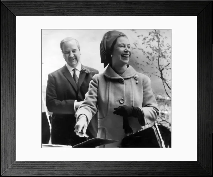 Framed Print : The Queen visits Manchester, 16th May 1968. Outside William Kenyon and Sons Ltd Framed Print : The Queen visits Manchester, 16th May 1968. Outside William Kenyon and Sons Ltd