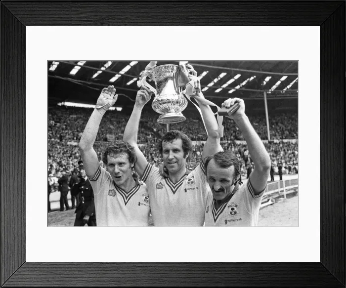 Framed Print : Southampton 1-0 Manchester United. FA Cup Final 1976. Wembley Stadium Framed Print : Southampton 1-0 Manchester United. FA Cup Final 1976. Wembley Stadium