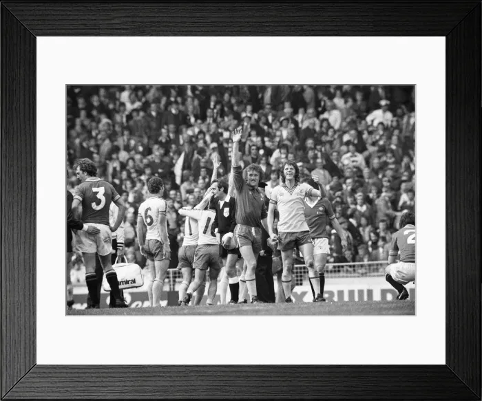 Framed Print : Southampton 1-0 Manchester United. FA Cup Final 1976. Wembley Stadium Framed Print : Southampton 1-0 Manchester United. FA Cup Final 1976. Wembley Stadium