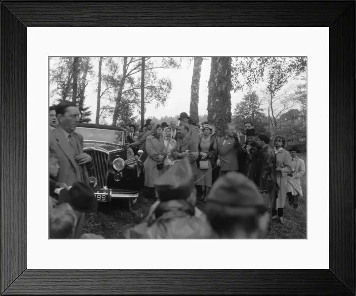 Framed Print : The Queen (centre) seen here with Princess Margaret and members of the Swedish Royal