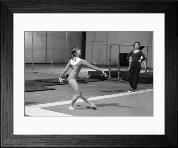 Framed Print : Olga Korbut, Olympic Gymnast, training with Soviet Union Gymnastics Team, at Earls Court Framed Print : Olga Korbut, Olympic Gymnast, training with Soviet Union Gymnastics Team, at Earls Court