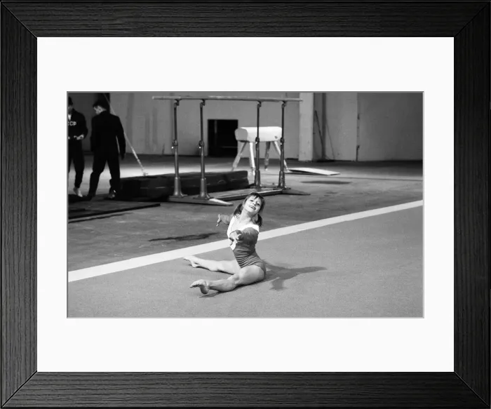 Framed Print : Olga Korbut, Olympic Gymnast, training with Soviet Union Gymnastics Team, at Earls Court Framed Print : Olga Korbut, Olympic Gymnast, training with Soviet Union Gymnastics Team, at Earls Court