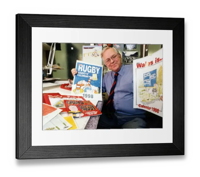 Framed Print : Gren Jones, cartoonist South Wales Echo Copyright Media Wales Framed Print : Gren Jones, cartoonist South Wales Echo Copyright Media Wales