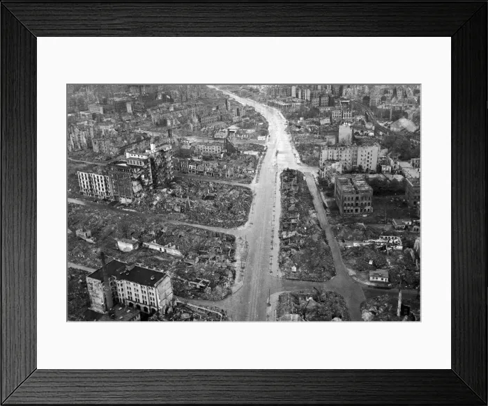 Framed Print : HAMBURG ON THE DAY OF ITS SURRENDER Minutes after surrender on May 3 1945