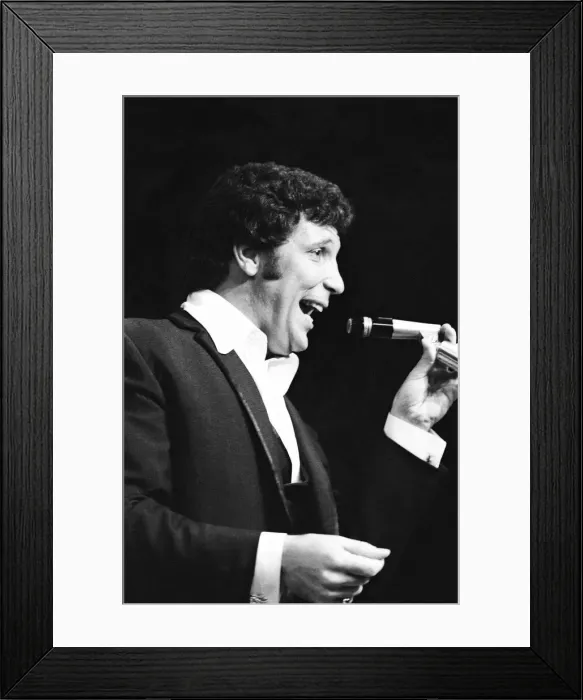 Framed Print : Tom Jones, Concert at The Copacabana nightclub, New York City, New York, USA Framed Print : Tom Jones, Concert at The Copacabana nightclub, New York City, New York, USA
