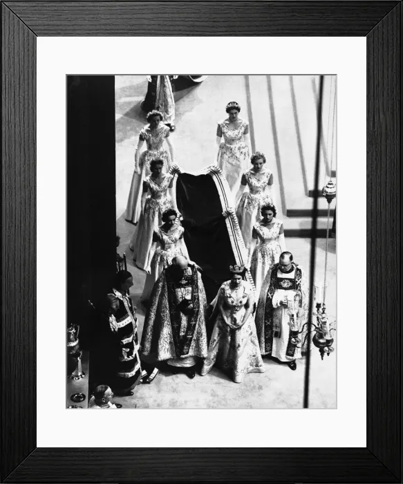 Framed Print : The Queens Coronation at Westminster Abbey 2nd June 1953 Framed Print : The Queens Coronation at Westminster Abbey 2nd June 1953
