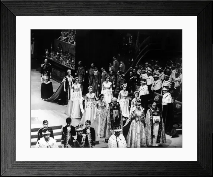 Framed Print : The Queens Coronation at Westminster Abbey 2nd June 1953 Framed Print : The Queens Coronation at Westminster Abbey 2nd June 1953