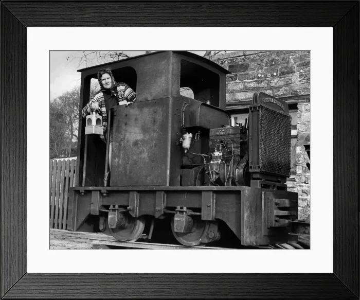 Framed Print : A little railway engine from the Welsh valleys has arrived at Alston Station on 30th Framed Print : A little railway engine from the Welsh valleys has arrived at Alston Station on 30th