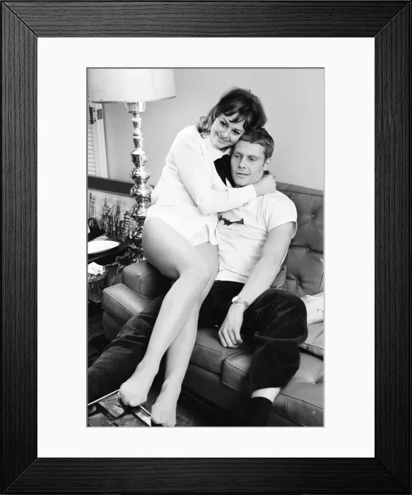 Framed Print : Ann Sidney and James Fox relaxing during a break in shooting the film Performance Framed Print : Ann Sidney and James Fox relaxing during a break in shooting the film Performance