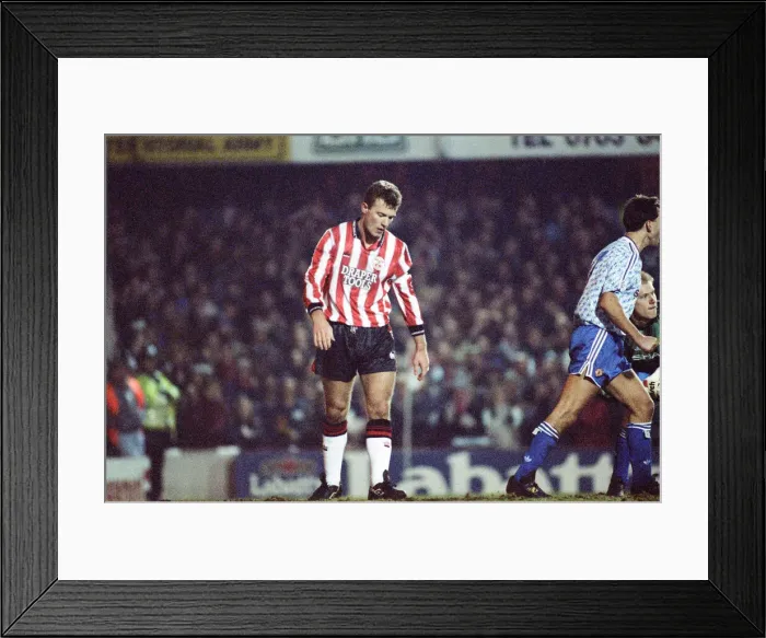 Framed Print : Southampton 0-0 Manchester United, FA Cup match at The Dell, Monday 27th January 1992