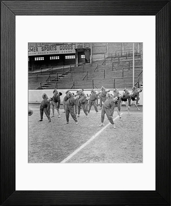 Framed Print : Southampton Football Players, Training Session, 15th March 1963 Framed Print : Southampton Football Players, Training Session, 15th March 1963
