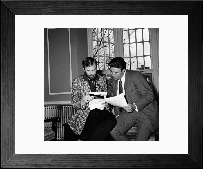 Framed Print : Ray Galton and Alan Simpson on tour for new ideas, and also for possible next Steptoe Framed Print : Ray Galton and Alan Simpson on tour for new ideas, and also for possible next Steptoe