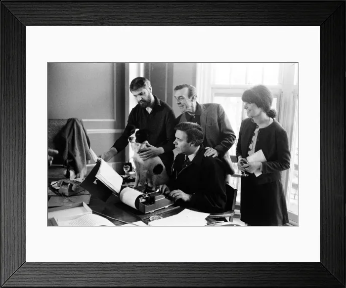 Framed Print : Pickles-the black and white mongrel dog that sniffed-out the location of the World Cup is Framed Print : Pickles-the black and white mongrel dog that sniffed-out the location of the World Cup is